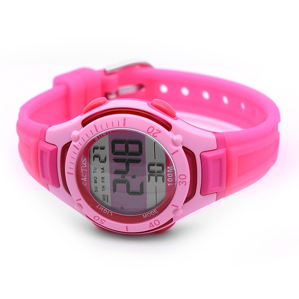 送料無料 CACTUS カクタス 腕時計 キッズ Kid's Watch デジタル キッズウォッチ CAC-82-M55 デジタル 時計 10気圧 防水 ピンク 人気 ブランド カクタス腕時計 カクタス時計 女の子 子供 こども 子供用 入学祝い 小学生 誕生日 ギフト プレゼント
