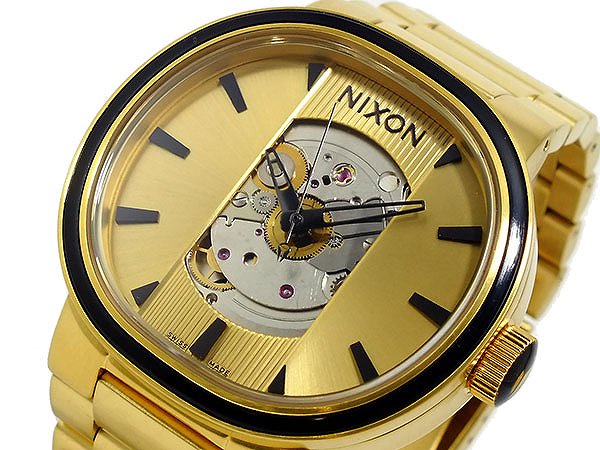 ニクソン 腕時計（メンズ） 送料無料 ニクソン NIXON キャピタル オートマティック 自動巻き 腕時計 A089-510 ゴールド 金色 10気圧 防水 人気 ブランド 時計 NIXON腕時計 NIXON時計 ニクソン腕時計 ニクソン時計 おしゃれ おすすめ ウォッチ 男性 ギフト 誕生日 プレゼント