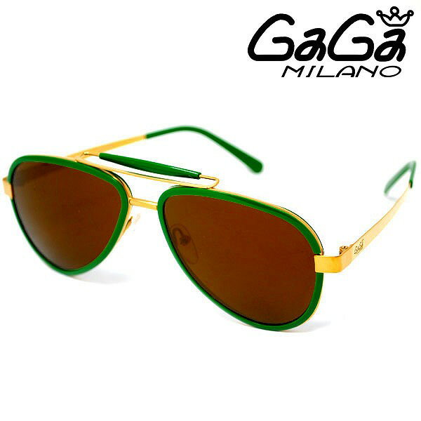 GaGa MILANO ガガミラノ サングラス メンズ レディース LU54ACGRGO0-GREEN-FL ミラーレンズ 人気 ブランド ガガミラノサングラス おし..