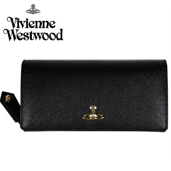 ヴィヴィアンウエストウッド 長財布 レディース 二つ折り 黒 ブラック Vivienne Westwood 財布 レザー 本革 51060025 SAFFIANO ボタン式 人気 ブランド ヴィヴィアン ビビアン かわいい おしゃれ 女性 ギフト 誕生日 クリスマス プレゼント