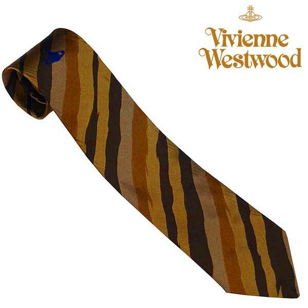 ヴィヴィアンウエストウッド ネクタイ ヴィヴィアンウエストウッド ネクタイ ストライプ シワ加工 シルク Vivienne Westwood 81050004 W001I D401 ブラウン 人気 ブランド ヴィヴィアンネクタイ ビビアン ヴィヴィアン おしゃれ 父 彼氏 男性 就職祝い 誕生日 ギフト クリスマス プレゼント