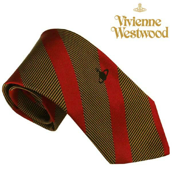 ヴィヴィアンウエストウッド ネクタイ ヴィヴィアンウエストウッド ネクタイ ストライプ シルク Vivienne Westwood 81050004 W001J E405 ゴールド 人気 ブランド ヴィヴィアンネクタイ ビビアン ヴィヴィアン おしゃれ 父 彼氏 男性 就職祝い 誕生日 ギフト クリスマス プレゼント