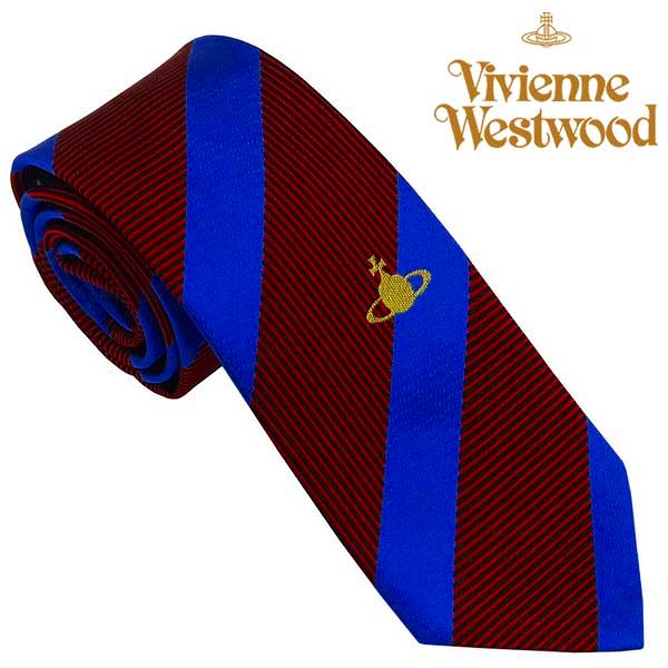 ヴィヴィアンウエストウッド ネクタイ スリム ストライプ シルク Vivienne Westwood 81050001 W001J H401 レッド 赤 系 細い 細め 7cm 人気 ブランド ビビアン ヴィヴィアン ウエストウッド おしゃれ カジュアル 父 彼氏 男性 誕生日 ギフト クリスマス プレゼント