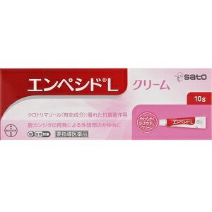 ＜＜大事なお知らせ＞＞ 第1類医薬品の為、購入後薬剤師よりお送りする適正使用に関するメールをお読みになりご返信いただいてからの発送となります ご返信いただけないと発送ができませんのでご注意くださいませ。 前書き注意 エンペシドLクリームは、イミダゾール系の抗真菌成分クロトリマゾールを有効成分とする、腟カンジダの再発による外陰部症状の治療薬です。 腟カンジダの再発による外陰部のかゆみに、1日2～3回適量を患部に塗布してください。 相談すること 1．次の人は使用しないでください （1）初めて発症したと思われる人。（初めて症状があらわれた場合は、他の疾病が原因の場合があり、その場合は医師の診療を受ける必要があります） （2）本剤又は本剤の成分によりアレルギー症状を起こしたことがある人。（本剤の使用により再びアレルギー症状を起こす可能性があります） （3）15歳未満又は60歳以上の人。（15歳未満の人は初めて発症した可能性が高く、また60歳以上の人は他の疾病の可能性や他の菌による複合感染の可能性があるため） （4）妊婦又は妊娠していると思われる人。（薬の使用には慎重を期し、医師の診療を受ける必要があります） （5）発熱、悪寒、下腹部痛、背中や肩の痛み、色のついた又は血に染まったおりもの、魚臭いおりもの、生理の停止、腟からの不規則又は異常な出血、腟又は外陰部における潰瘍、浮腫又はただれがある人。（他の疾病の可能性がありますので、医師の診療を受ける必要があります） （6）次の診断を受けた人。 糖尿病（頻繁に本疾病を繰り返す可能性が高いので、医師の診療を受ける必要があります） （7）本疾病を頻繁に繰り返している人。（1～2ヵ月に1回又は6ヵ月以内に2回以上腟カンジダの再発を繰り返す人は、他の疾病が潜んでいる可能性もあります） （8）腟カンジダの再発かわからない人。（自己判断できない場合は医師の診療を受ける必要があります） 2．次の部位には使用しないでください 腟周辺（外陰）以外の部位。（本剤は外陰部以外に使用する製品ではありません） その他注意 1．次の人は使用前に医師又は薬剤師にご相談ください （1）医師の治療を受けている人。（医師から処方されている薬に影響したり、本剤と同じ薬を使用している可能性もあります） （2）薬などによりアレルギー症状を起こしたことがある人。（薬などでアレルギーを起こした人は、本剤でも起こる可能性があります） （3）授乳中の人。（薬の使用には慎重を期す必要があります） 2．使用後、次の症状の持続・増強又は発現がみられた場合は副作用の可能性がありますので、直ちに使用を中止し、この文書を持って医師又は薬剤師にご相談ください 関係部位：腟周辺の皮膚（外陰） 症状：刺激感、皮膚炎、発赤・紅斑（赤い発疹）、皮膚のただれ、小さく盛り上がった発疹、熱感、かゆみ、痛み 3．3日間使用しても症状の改善がみられないか、6日間使用しても症状が消失しない場合は医師の診療を受けてください。なお、本剤の単独使用で効果がない場合も、自己判断で治療を行わず、医師の診療を受けてください（症状が重いか他の疾病の可能性があります） 用法・用量腟カンジダの再発による、発疹を伴う外陰部のかゆみ（過去に医師の診断・治療を受けた方に限る） ただし、腟症状（おりもの、熱感等）を伴う場合は、必ず腟剤（腟に挿入する薬）を併用すること。 成分・分量 "成人（15歳以上60歳未満）、1日2～3回適量を患部に塗布する。ただし、3日間使用しても症状の改善がみられないか、6日間使用しても症状が消失しない場合は医師の診療を受けること。 （1）外陰部症状のみの場合：本剤を使用すること。ただし、腟剤（腟に挿入する薬）を併用することが望ましい。 （2）腟症状（おりもの、熱感等）を伴う場合：腟剤（腟に挿入する薬）を併用すること。 用法関連注意 （1）定められた用法・用量を厳守してください。 （2）目に入らないようにご注意ください。万一、目に入った場合は、すぐに水又はぬるま湯で洗い、直ちに眼科医の診療を受けてください。 （3）この薬は腟周辺（外陰）にのみ使用してください。 （4）使用前後は、手指を石けんでよく洗ってください。 （5）生理中は使用しないでください。使用中に生理になった場合は使用を中止してください。その場合は、治癒等の確認が必要であることから、医師の診療を受けてください。" 保管及び取扱上の注意 "% 成分 分量 クロトリマゾール 1％ 添加物 ステアリン酸ソルビタン、ポリソルベート60、ミリスチン酸セチル、セトステアリルアルコール、オクチルドデカノール、ベンジルアルコール" その他の添付文書記載内容 （1）直射日光の当たらない湿気の少ない涼しいところに密栓して保管してください。 （2）小児の手の届かないところに保管してください。 （3）他の容器に入れ替えないでください。（誤用の原因になったり品質が変わるおそれがあります） （4）コンドームやペッサリー等の避妊用ラテックス製品との接触を避けてください。（これらの製品が劣化・破損することがあります） （5）使用期限を過ぎた製品は、使用しないでください。なお、使用期限内であっても、開封後はなるべくはやく使用してください。（品質保持のため） 剤形区分 クリーム剤 【製造販売会社】 佐藤製薬株式会社 添付文書情報 東京都港区元赤坂1丁目5番27号 【リスク区分等】 第1類医薬品 【文責】ケーファーマシー株式会社　薬剤師　小林和正エンペシドLクリームは、イミダゾール系の抗真菌成分クロトリマゾールを有効成分とする、腟カンジダの再発による外陰部症状の治療薬です。