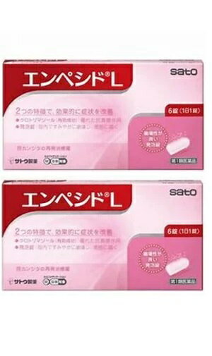 ＜＜大事なお知らせ＞＞ 第1類医薬品の為、購入後薬剤師よりお送りする適正使用に関するメールをお読みになりご返信いただいてからの発送となります ご返信いただけないと発送ができませんのでご注意くださいませ。 1．エンペシドLは，イミダゾール系の抗真菌成分クロトリマゾールを有効成分とする，腟カンジダの再発治療薬です。 2．1日1回1錠，6日間の使用で，腟カンジダの再発に効果をあらわす発泡性の腟錠です。 ※使用期限1年以上の商品を発送させていただきます。【効能・効果】 腟カンジダの再発（過去に医師の診断・治療を受けた方に限る） 【用法・用量】 次の量を腟深部に挿入してください。6日間毎日続けて使用してください。 [年齢：1回使用量：1日使用回数] 成人（15歳以上60歳未満）：1錠：1回（できれば就寝前） 15歳未満及び60歳以上：使用しないでください ただし，3日間使用しても症状の改善がみられないか，6日間使用しても症状が消失しない場合は医師の診療を受けてください。 ＜用法関連注意＞ （1）定められた用法・用量を厳守してください。 （2）この薬は腟内にのみ使用し，飲まないでください。もし，誤って飲んでしまった場合は，すぐに医師の診療を受けてください。 （3）アプリケーターは使用しないでください。 （4）途中で症状が消失しても，使用開始から6日間使用してください。 （5）生理中は使用しないでください。使用中に生理になった場合は使用を中止してください。その場合は，治癒等の確認が必要であることから，医師の診療を受けてください。 【使用上の注意】 ＜してはいけないこと＞ （守らないと現在の症状が悪化したり，副作用が起こりやすくなります） 1．次の人は使用しないでください （1）初めて発症したと思われる人。（初めて症状があらわれた場合は，他の疾病が原因の場合があり，その場合は医師の診療を受ける必要があります） （2）本剤又は本剤の成分によりアレルギー症状を起こしたことがある人。（本剤の使用により再びアレルギー症状を起こす可能性があります） （3）15歳未満又は60歳以上の人。（15歳未満の人は初めて発症した可能性が高く，60歳以上の人は他の疾病の可能性や他の菌による複合感染のリスクが高まることを考慮する必要があり，自己判断が難しいため） （4）妊婦又は妊娠していると思われる人。（薬の使用には慎重を期し，医師の診療を受ける必要があります） （5）発熱，悪寒，下腹部痛，背中や肩の痛み，色のついた又は血に染まったおりもの，魚臭いおりもの，生理の停止，腟からの不規則又は異常な出血，腟又は外陰部における潰瘍，浮腫又はただれがある人。（他の疾病の可能性がありますので，医師の診療を受ける必要があります） （6）次の診断を受けた人。 　糖尿病（頻繁に本疾病を繰り返す可能性が高いので，医師の診療を受ける必要があります） （7）本疾病を頻繁に繰り返している人。（1〜2ヵ月に1回又は6ヵ月以内に2回以上） （8）腟カンジダの再発かわからない人。（自己判断できない場合は医師の診療を受ける必要があります） 2．次の部位には使用しないでください 　腟内以外の部位。（本剤は腟内のカンジダ菌による感染のみに効果があります） 3．本剤を使用中に次の医薬品を外陰部に使用しないでください 　カンジダ治療薬以外の外皮用薬。（症状が悪化する又は治療を遅らせるおそれがあります） ＜相談すること＞ 1．次の人は使用前に医師又は薬剤師にご相談ください （1）医師の治療を受けている人。（医師から処方されている薬に影響したり，本剤と同じ薬を使用している可能性もあります） （2）薬などによりアレルギー症状を起こしたことがある人。（薬などでアレルギーを起こしたことがある人は，本剤でも起こる可能性があります） （3）授乳中の人。（薬の使用には慎重を期す必要があります） 2．使用後，次の症状の持続・増強又は発現がみられた場合は副作用の可能性がありますので，直ちに使用を中止し，この文書を持って医師又は薬剤師にご相談ください ［関係部位：症状］ 腟：局所の熱感，刺激感，かゆみ，発赤，痛み 皮膚：発疹 3．3日間使用しても，症状の改善がみられないか，6日間使用しても症状が消失しない場合はこの文書を持って医師の診療を受けてください。（他の疾病の可能性があります） 【成分分量】 1錠中 ・クロトリマゾール…100mg ［添加物］ 乳糖，トウモロコシデンプン，アルファー化デンプン，アジピン酸，炭酸水素Na，ステアリン酸Mg，ステアリン酸，ポリソルベート80，無水ケイ酸 【保管及び取扱い上の注意】 （1）直射日光の当たらない湿気の少ない涼しいところに保管してください。 （2）小児の手の届かないところに保管してください。 （3）他の容器に入れ替えないでください。 （誤用の原因になったり品質が変わるおそれがあります） （4）使用期限をすぎた製品は，使用しないでください。 【消費者相談窓口】 会社名：佐藤製薬株式会社 問い合わせ先：お客様相談窓口 電話：03-5412-7393 受付時間：9：00〜17：00（土，日，祝日を除く） 【製造販売会社】 佐藤製薬株式会社 添付文書情報 東京都港区元赤坂1丁目5番27号 【リスク区分等】 第1類医薬品 【文責】ケーファーマシー株式会社　薬剤師　小林和正2個セットでまとめ買い商品です エンぺシドLは腟カンジダの再発治療薬です。繰り返すカンジダ菌によるデリケートゾーンの痒みや違和感に効果あります。抗真菌成分配合されており、配送は送料無料で定形外郵便のため、ポスト投函になります。