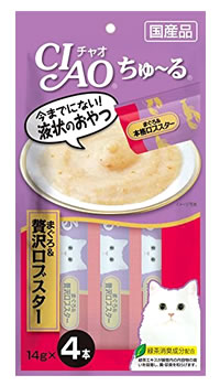 いなばペットフード　CIAO　チャオ　ちゅ?る　まぐろ＆贅沢ロブスター　(14g×4本)　キャットフード