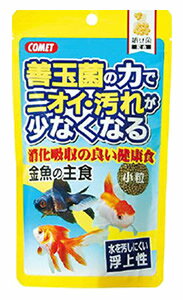 リニューアルに伴いパッケージ・内容等予告なく変更する場合がございます。予めご了承ください。 名　称 コメット　金魚の主食　納豆菌　小粒 内容量 90g 特　徴 ◆善玉菌の力でニオイ・汚れを減らします。納豆菌により消化吸収を助け、排泄物の分解力も向上し、更に継続的に与えると飼育水の嫌な臭いを軽減します。健康に育つビタミン配合のバランスフードで、小さい金魚に最適な浮上性の小粒です。 ◆消化吸収の良い健康食 ◆水を汚しにくい浮上性 区　分 金魚用エサ、金魚用フード ご注意 ◆本品記載の使用法・使用上の注意をよくお読みの上ご使用下さい。 販売元 株式会社イトスイ　東京都練馬区石神井台7-22-15 電話：03-3920-2736 広告文責 株式会社ツルハグループマーチャンダイジング カスタマーセンター　0852-53-0680 JANコード：4971453054079　