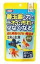 リニューアルに伴いパッケージ・内容等予告なく変更する場合がございます。予めご了承ください。 名　称 コメット　金魚の主食　納豆菌配合　小粒 内容量 200g 特　徴 ◆善玉菌の力でニオイ・汚れを減らします。 ◆納豆菌により消化吸収を助け、排泄物の分解力も向上し、更に継続的に与えると飼育水の嫌な臭いを軽減します。 ◆健康に育つビタミン配合のバランスフードで、小さい金魚に最適な浮上性の小粒です。 ◆水を汚しにくい浮上性 区　分 アクアリウム用品、観賞魚用エサ、ペットフード、金魚のエサ/台湾製 ご注意 ◆本品記載の使用法・使用上の注意をよくお読みの上ご使用下さい。 販売元 株式会社イトスイ　東京都練馬区石神井台7-22-15 電話：03-3920-2736 広告文責 株式会社ツルハグループマーチャンダイジング カスタマーセンター　0852-53-0680 JANコード：4971453054147　