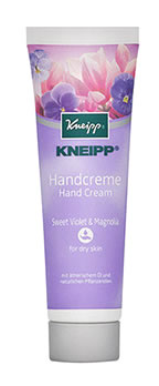 ドイツ製ハンドクリーム クナイプ ハンドクリーム スイートバイオレット＆マグノリアの香り (20mL) KNEIPP