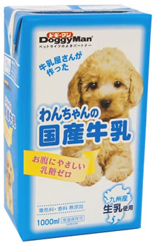 ドギーマン わんちゃんの国産牛乳 (1000mL) 犬用ミルク 1