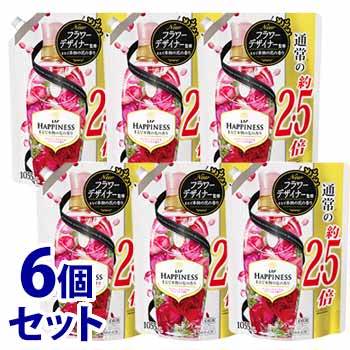 【特売】　《セット販売》　P&G レノア ハピネス アンティークローズ＆フローラル つめかえ用 特大サイズ (1055mL)×6個セット 詰め替え用 柔軟剤　【P＆G】