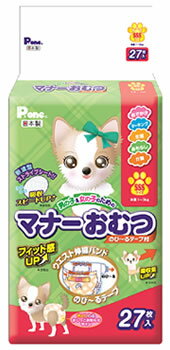 第一衛材 P.one マナーおむつ のび〜るテープ付 SSSサイズ (27枚) 犬用紙おむつ