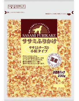 九州ペットフード ササミふりかけ ササミとチーズの小粒タイプ (230g) 犬用トッピング ドッグフード