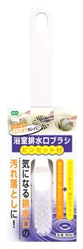 オーエ 浴室排水口ブラシ ピンセット付 (1個) 風呂用ブラシ お風呂掃除