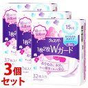 《セット販売》　P&G ウィスパー 1枚2役Wガード おりもの＆水分ケア パンティライナー 15cc (32枚)×3個セット　【P＆G】