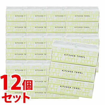 Kitchen Paper - 《セット販売》　くらしリズム キッチンタオル 2枚重ね (150枚(75組)×3パック)×12個セット キッチンペーパー