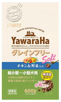 Premium - マルカン サンライズ ヤワラハ グレインフリー ソフト チキン＆野菜入り (600g) ドッグフード
