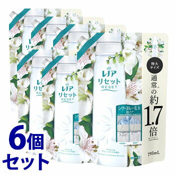 《セット販売》　P&G レノア リセット ヤマユリ＆グリーンブーケの香り つめかえ用 特大サイズ (795mL)×6個セット 詰め替え用 柔軟仕上げ剤　【P＆G】