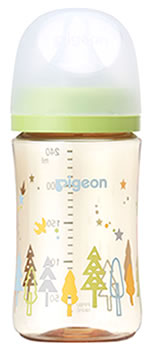 ピジョン 母乳実感 哺乳びん プラスチック 240mL Tree 3ヵ月頃から (1個) 哺乳瓶