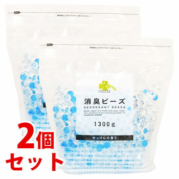 《セット販売》　くらしリズム 消臭ビーズ せっけんの香り つめかえ用 (1300g)×2個セット 詰め替え用 消臭剤 室内 トイレ用