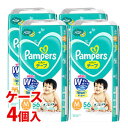 《ケース》　P&G パンパース さらさらケア テープ スーパージャンボ M (56枚)×4個 6〜11kg 男女共用 ベビー用紙おむつ　【P＆G】