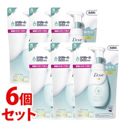 《セット販売》　ユニリーバ ダヴ センシティブマイルド クリーミー泡洗顔料 つめかえ用 (125mL)×6個セット 詰め替え用 洗顔料 Dove