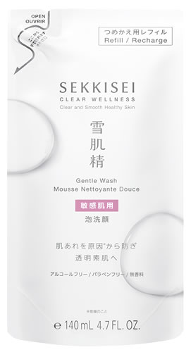 Sekkisei - コーセー 雪肌精 クリアウェルネス ジェントル ウォッシュ つめかえ用 (140mL) 詰め替え用 泡洗顔料 SEKKISEI