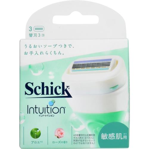シック イントゥイション 敏感肌用 替刃 (3個) 女性用カミソリ 替刃 Schick