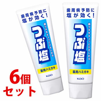 《セット販売》 花王 つぶ塩 薬用ハミガキ 180g 6個セット 歯みがき粉 【医薬部外品】