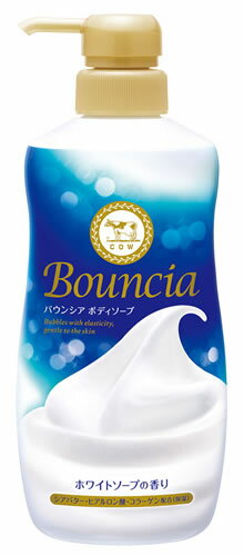 우유 비누 바운시아 바디 비누 화이트 비누 향기 펌프 포함 (480mL)