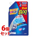 《セット販売》 ライオン ルックプラス バスタブクレンジング 銀イオンプラス ハーバルグリーンの香り 大サイズ つめかえ用 (800mL)×6個セット 詰め替え...