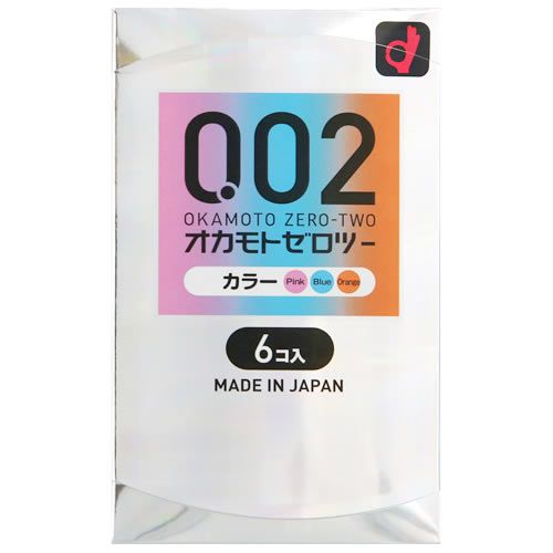 オカモト オカモトゼロツー カラー 0.02 レギュラー (6個) コンドーム スキン　【管理医療機器】