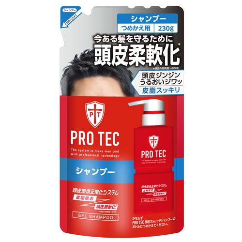 ライオン PRO TEC プロテク 頭皮ストレッチ シャンプー つめかえ用 (230g) 詰め替え用　【医薬部外品】