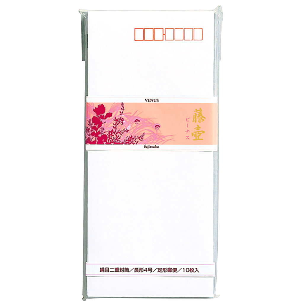 8 inches X 3.5 inches - マルアイ 藤壷 ビーナス 絹目二重封筒 フ-32 (10枚) 長形封筒 長形4号 B5横4つ折り MARUAI