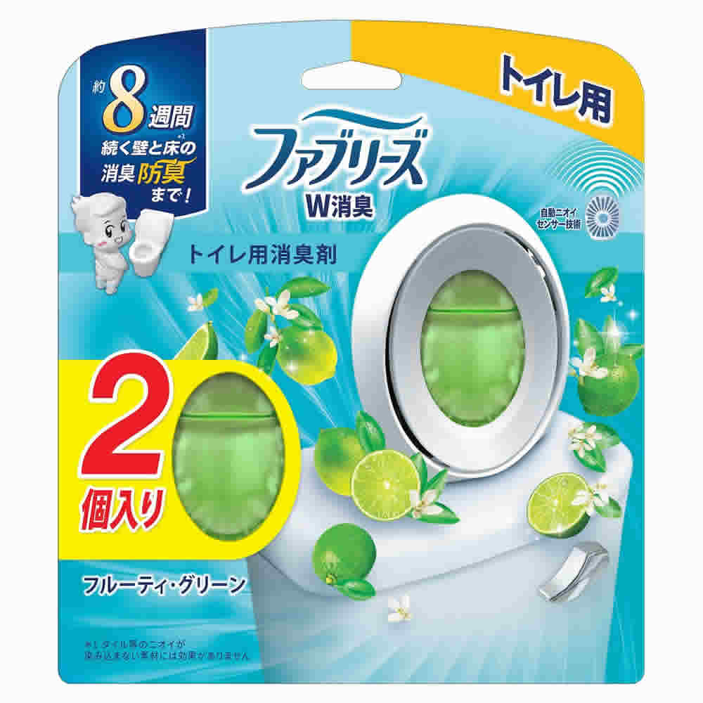 P&G ファブリーズ W消臭 トイレ用消臭剤 フルーティ・グリーン (6.3mL×2個) トイレ用消臭・芳香剤　【P＆G】 1