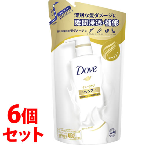 《セット販売》　ユニリーバ Dove ダヴ ダメージケア シャンプー つめかえ用 (350g)×6個セット 詰め替え用
