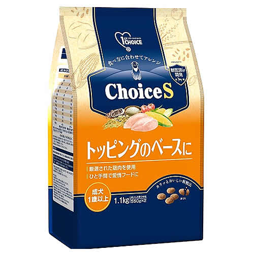 アースペット ファーストチョイス ChoiceS トッピングのベースに 成犬1歳以上 (1.1kg) ドッグフード