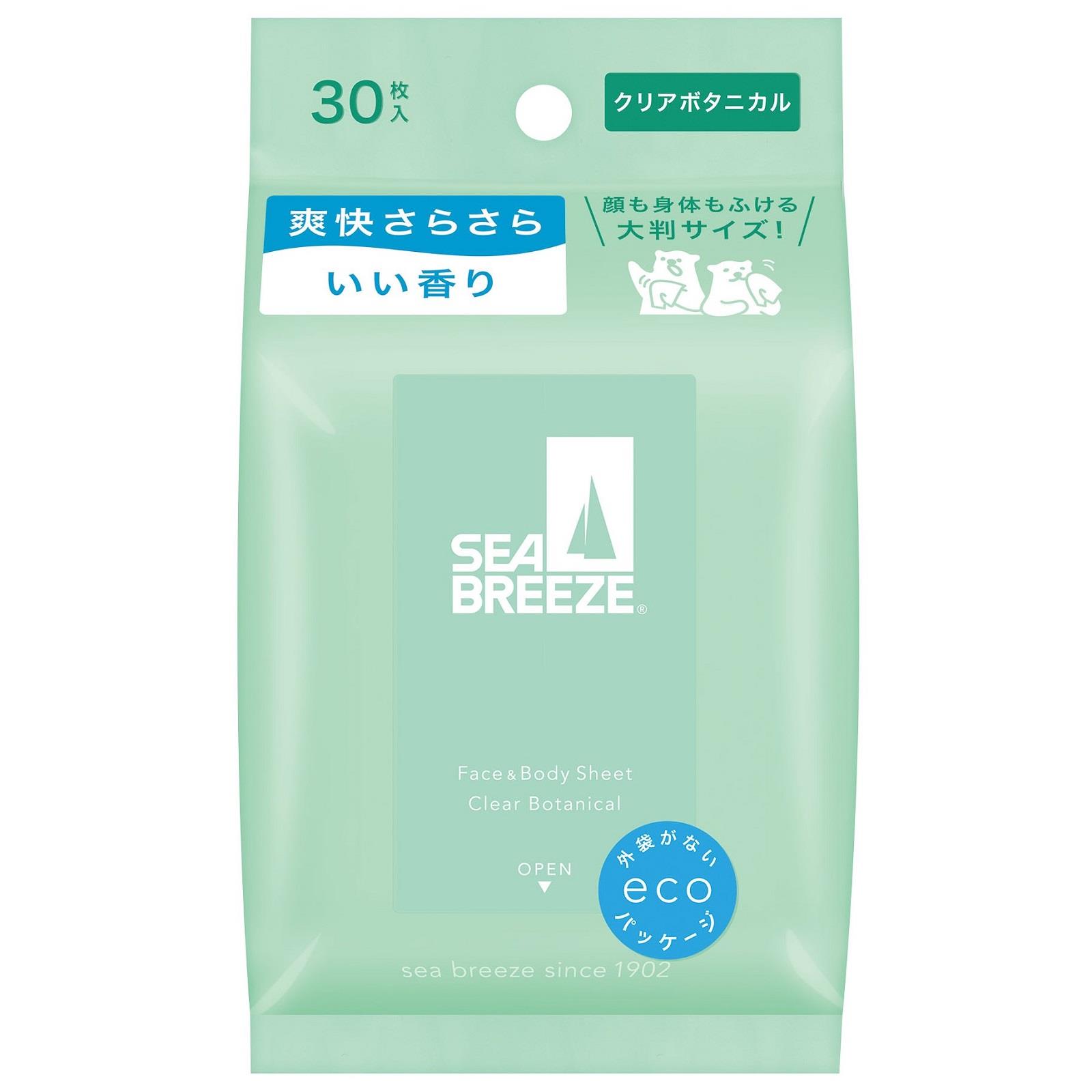 リニューアルに伴いパッケージ・内容等予告なく変更する場合がございます。予めご了承ください。 名　称 SEA BREEZE　フェイス＆ボディシート　N　クリアボタニカル 内容量 30枚 特　徴 ◆爽快さらさら いい香り ◆顔も身体もふける大判...