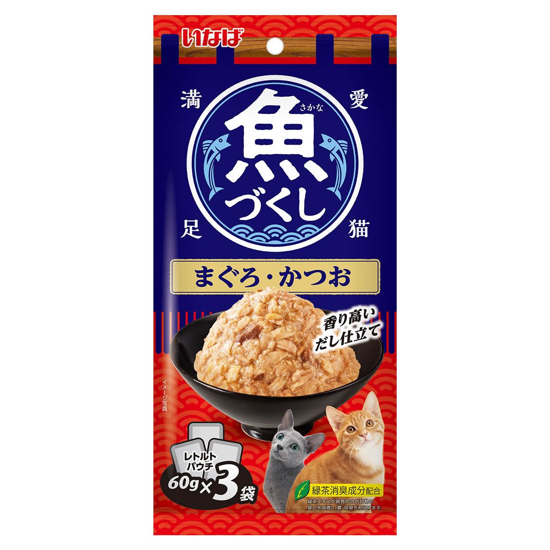 Other Wet Food - いなばペットフード いなば 魚づくし まぐろ・かつお (60g×3袋) キャットフード ウェット レトルトパウチ