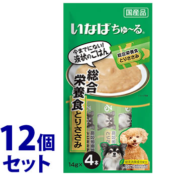 乐天商城 - 《セット販売》　いなばペットフード ちゅ～る 総合栄養食 とりささみ (14g×4本)×12個セット ドッグフード ウェット 国産