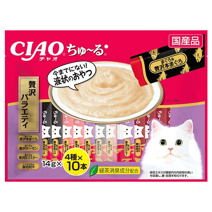 いなばペットフード CIAO チャオ ちゅ～る 贅沢バラエティ (14g×40本) 猫用おやつ キャットフード 国産品