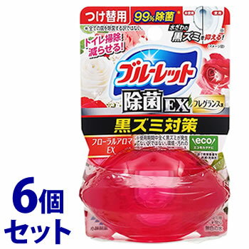 《セット販売》　小林製薬 液体ブルーレットおくだけ 除菌EX フレグランス フローラルアロマEX つけかえ用 (67mL)×6個セット 付け替え用 水洗トイレ用 芳香洗浄剤 トイレ用合成洗剤