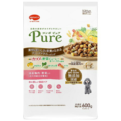 樂天商城 - 日本ペットフード コンボ ピュア ドッグ 国産鶏肉・野菜入り (300g×2袋) ドッグフード COMBO