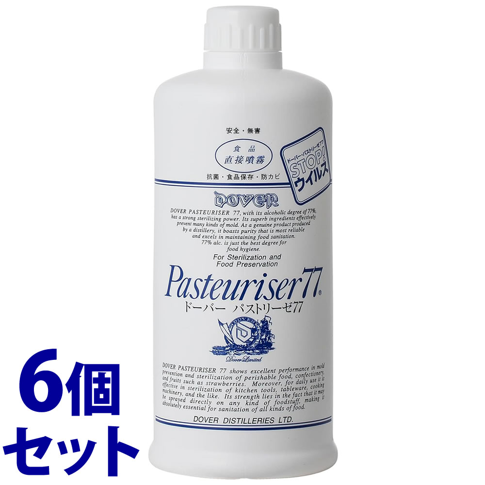 《セット販売》　ドーバー パストリーゼ77 スプレーヘッドなし (500mL)×6個セット 緑茶カテキン配合 除菌 抗菌 消臭 食品への直接噴霧可　※軽減税率対象商品