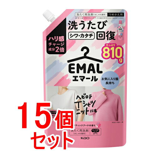 《セット販売》 花王 エマール　アロマティックブーケの香り　詰め替え用　(810g)×15個セット【送料無料】