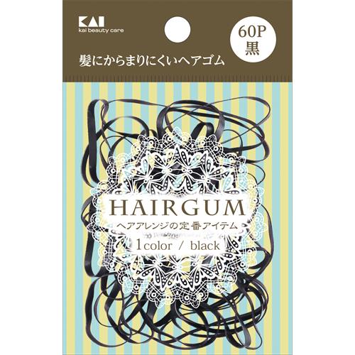 樂天商城 - 貝印 ゴムリング　60個　黒　ヘアゴム