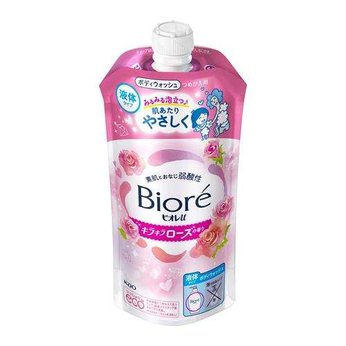 花王 ビオレU　キラキラローズの香り　つめかえ用　320ml　ボディケア　全身洗浄料　biore　石鹸　風呂　体