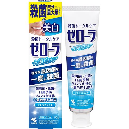 小林製薬 ゼローラ+美白ケア　(90g)　ハミガキ　歯磨き粉　歯磨き【医薬部外品】