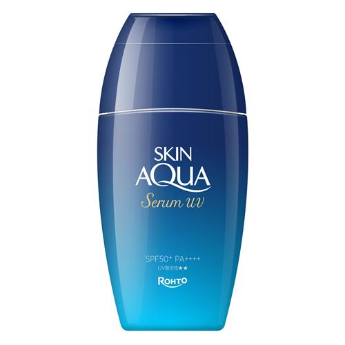 《セット販売》 ロート製薬 スキンアクアヒアルロンセラムUV×6個セット ヒアルロン酸 無香料 SPF50＋ PA++++ パウダーフリー 3