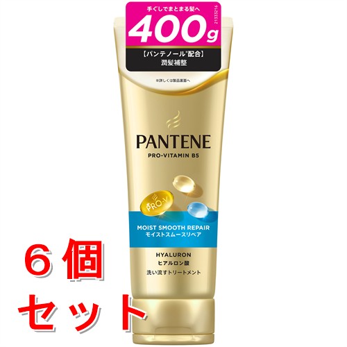 《セット販売》 P&G パンテーン モイストスムースリペアTR　特大（400g）×6個セット 洗い流す トリートメント うねり 広がり
